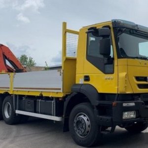 foto 6x4 Iveco 6.2m+HR rotátor vidle dálkáč retarder automat