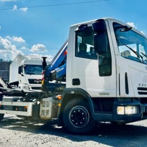 foto 10t Eur4 Iveco kontejner+ jeřáb PM